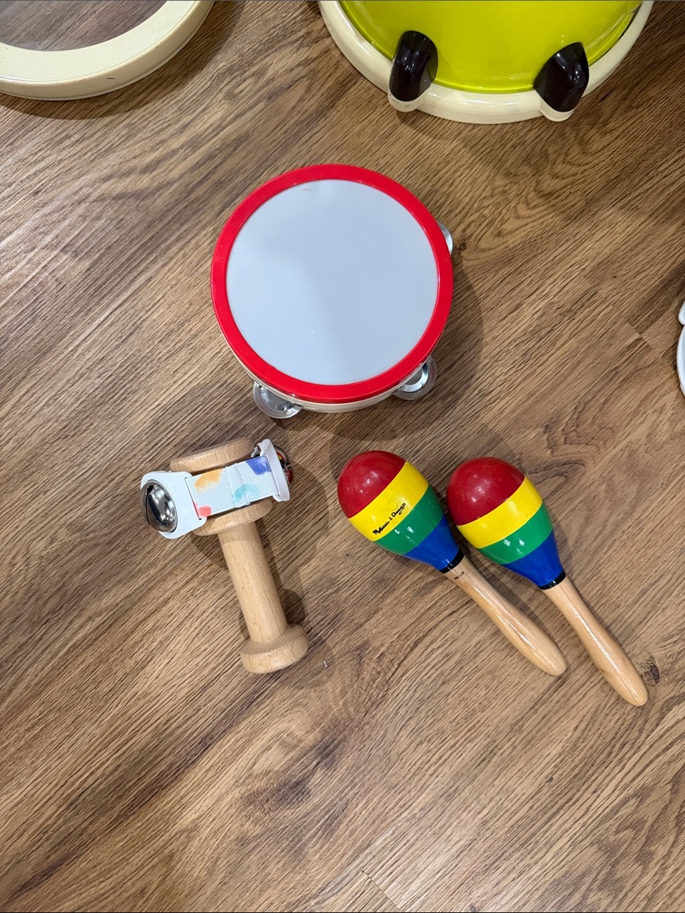 Kids Percussion Toy Set - Red & Multicolor Maracas